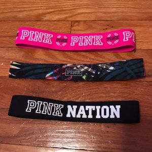 3 Victoria’s Secret PINK headbands.